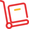 Zoho Inventory logo featuring a red hand cart icon next to the text "Zoho Inventory" in black and red letters on a light background—save money with Zoho One by streamlining your inventory management.