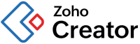 The Zoho Creator logo features a distinctive design with a blue arrow and red square, perfectly encapsulating the brand's innovative spirit.