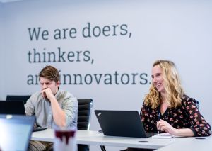 Two KDG employees working