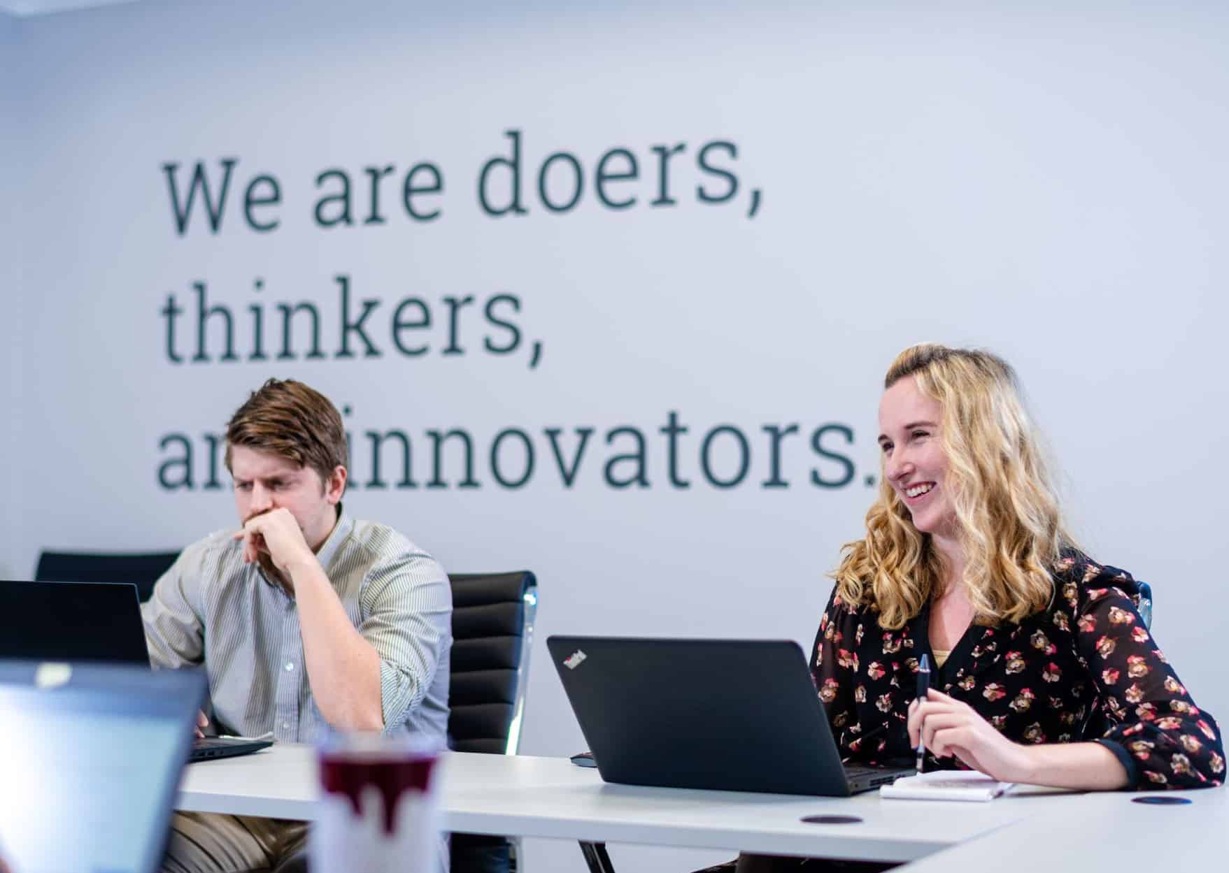 Two KDG employees working