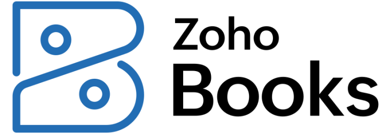 Blue stylized "B" logo with two circular shapes inside, adjacent to the word "Books" in black text.