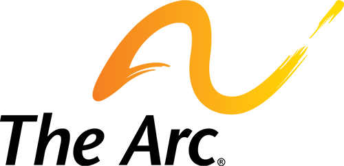 The Arc logo featuring an orange and yellow curved line above the words "The Arc" in bold black letters.