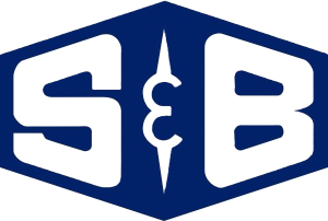 Blue hexagonal logo with white stylized letters "S & B," separated by an ampersand and a vertical line in the center, representing expertise in managed accounting.