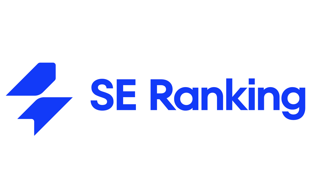 The image shows the SE Ranking logo with a blue geometric icon and the text "SE Ranking" in blue on a light background, representing its strong presence in the Digital Marketing industry.